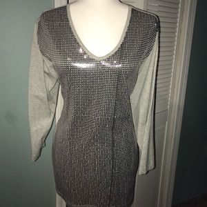 Gray Sequins top